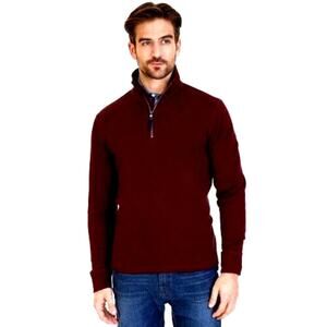 Redmond Burgundy Knit 1/4 Zip Sweater Size XL